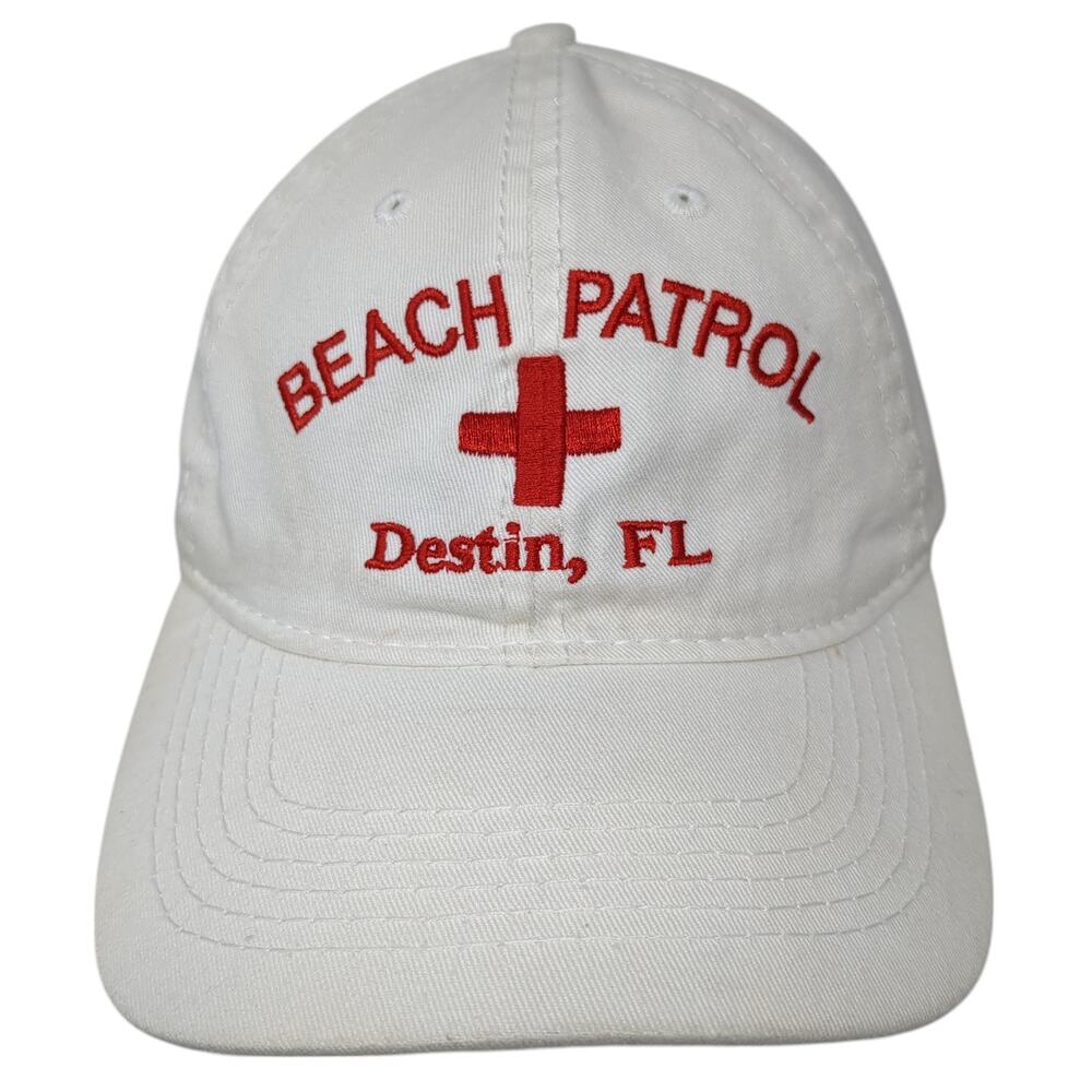 Beach Patrol Destin FL Baseball Cap White One Size Adjustable Alvin's Island